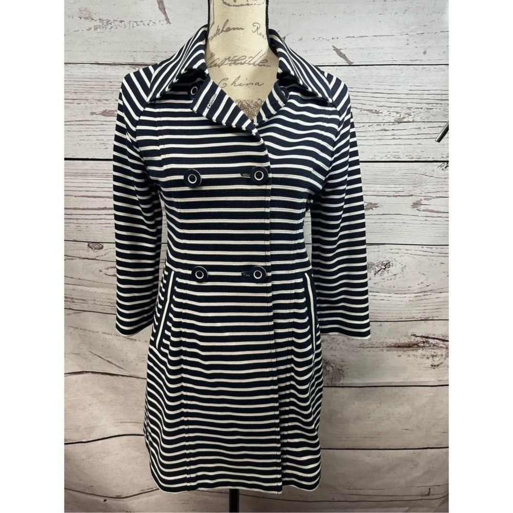 Cabi XS black and white stripped‎ jacket with pockets
